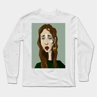 Geometrical portrait Long Sleeve T-Shirt